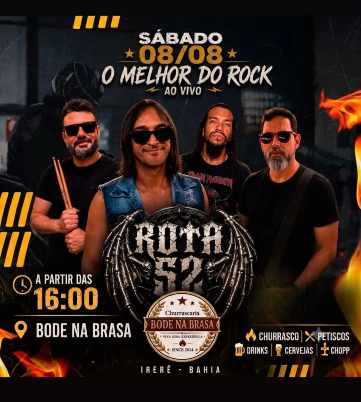 Card promocional, o melhor do Rock