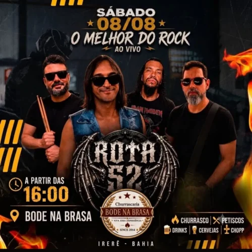 Card promocional, o melhor do Rock